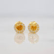 Circle Heart Stud Earrings 0.8g / in / 5.72mm Yellow Gold 18K