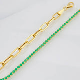 Pulso Tennis Cajón 2.45g / 7 in / 4.1mm Oro Amarillo 18K
