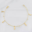 Pulso Modulable Aro Seguido Plumas 1.35g / 6 3/4 in - 7 3/4 in / 0.56mm Oro Amarillo 18K