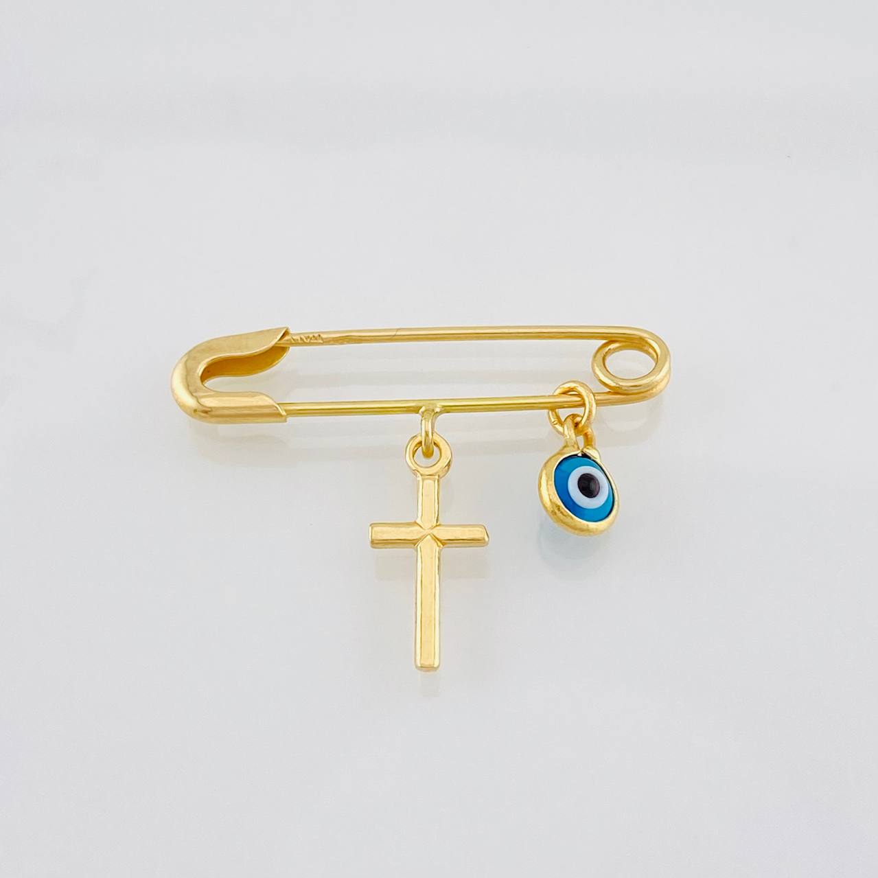 Dije Clip Ojo Turco 1.25g / 1 in Oro Amarillo 18K