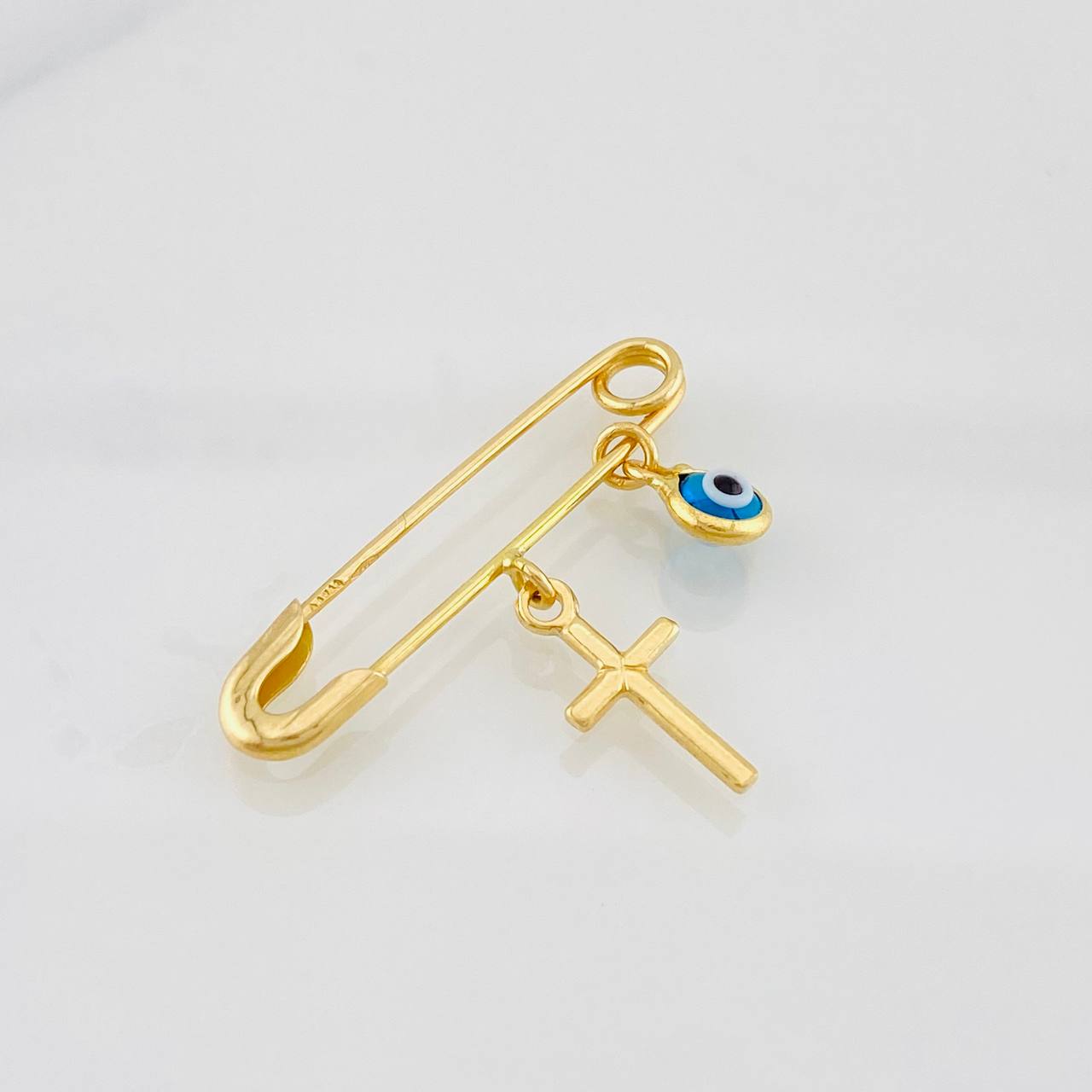 Pendant Click Turkish Eye 1.25g / 1 in 18K Yellow Gold