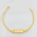 Pulso Cubano Placa 3.7g / 7 in / 2.85mm Oro Amarillo 18K