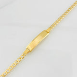 Pulso Cubano Placa 3.7g / 7 in / 2.85mm Oro Amarillo 18K