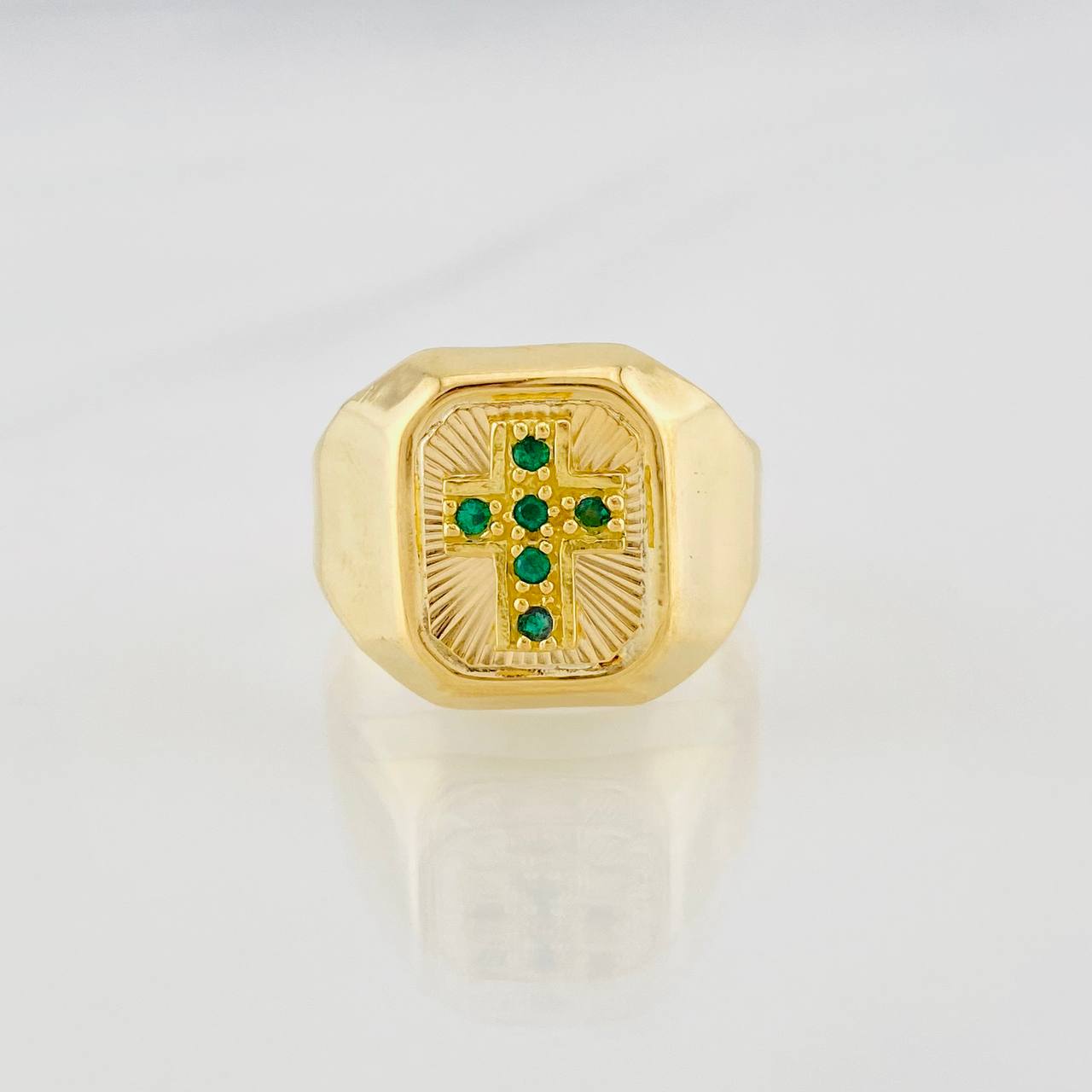 Cross Ring 4.15g / Size 10 1/2 Yellow Gold 18K
