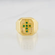 Cross Ring 4.15g / Size 10 1/2 Yellow Gold 18K