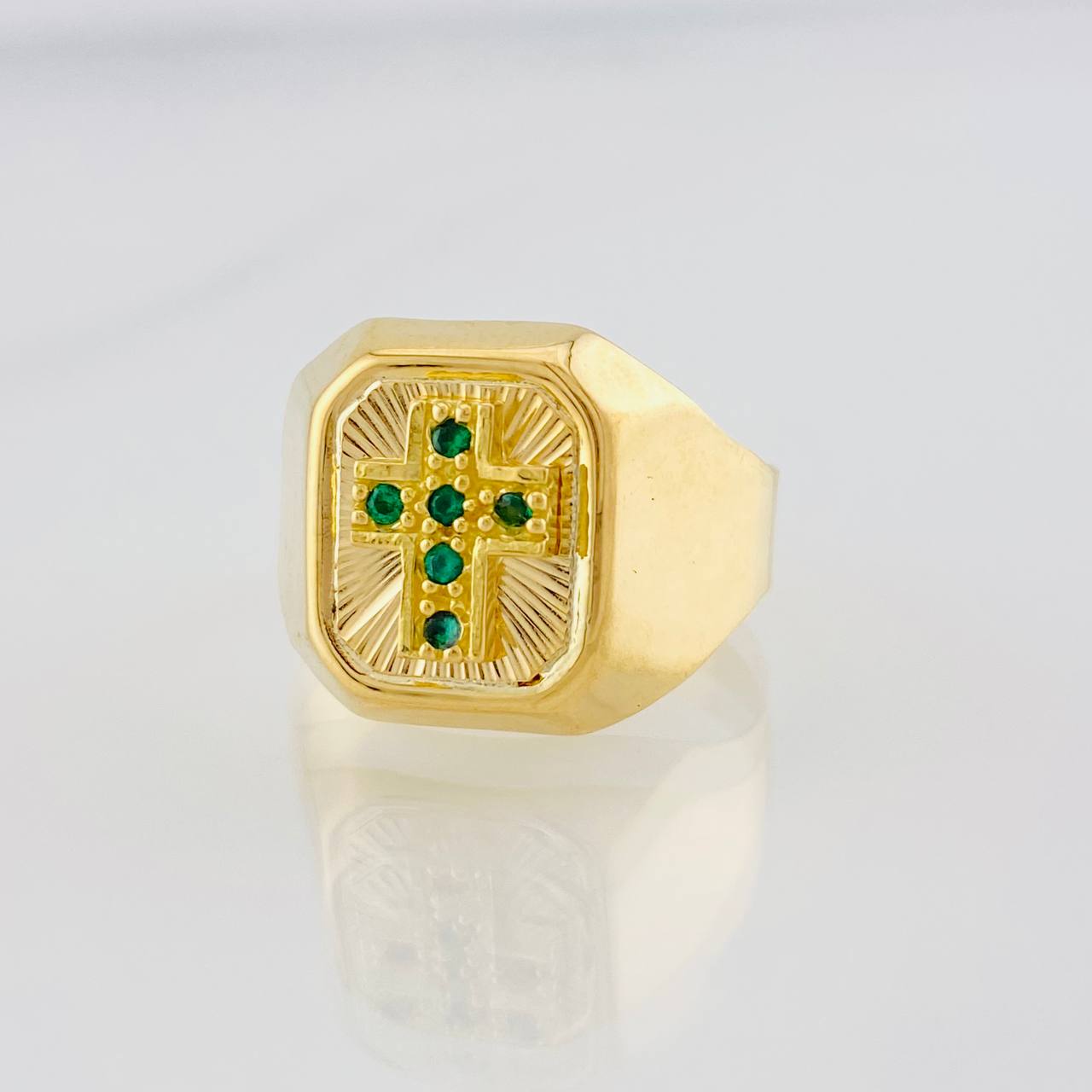 Cross Ring 4.15g / Size 10 1/2 Yellow Gold 18K