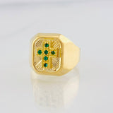 Cross Ring 4.15g / Size 10 1/2 Yellow Gold 18K