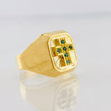 Cross Ring 4.15g / Size 10 1/2 Yellow Gold 18K
