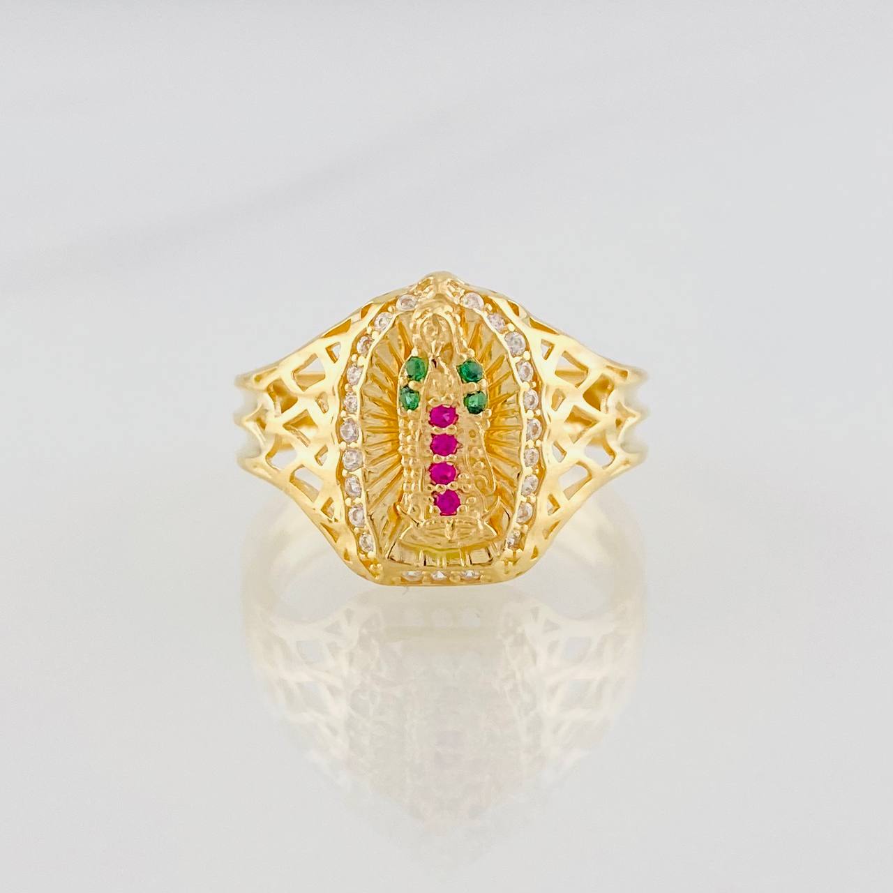 Anillo Virgen de Guadalupe 3.35g / T8 Oro Amarillo 18K