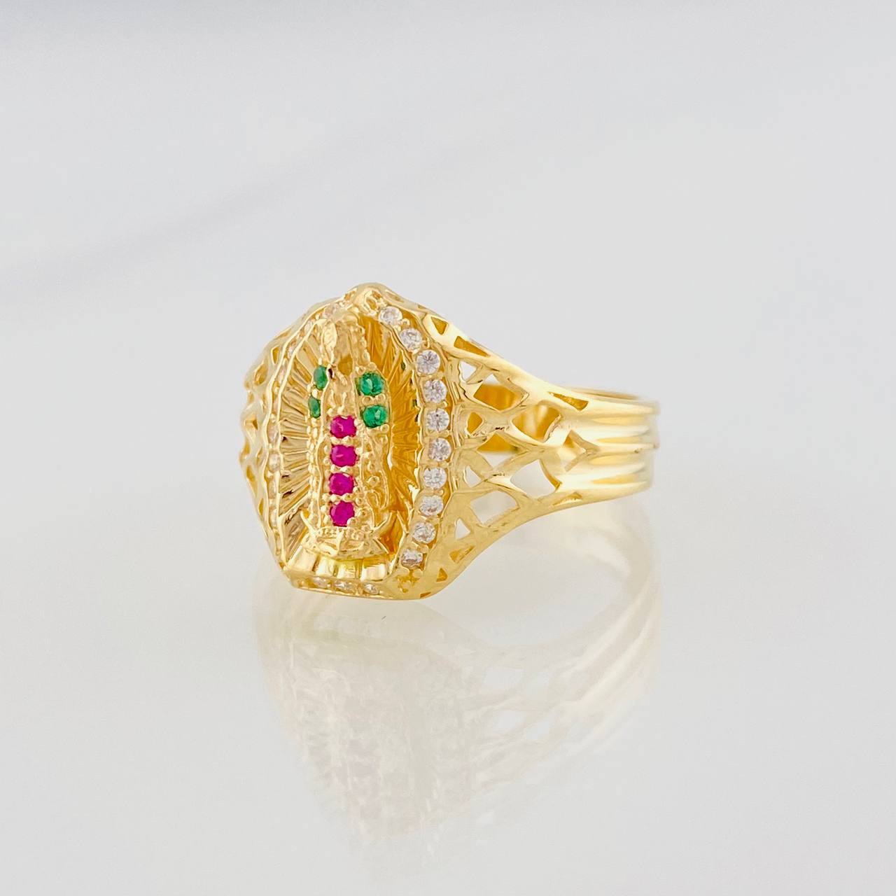 Anillo Virgen de Guadalupe 3.35g / T8 Oro Amarillo 18K