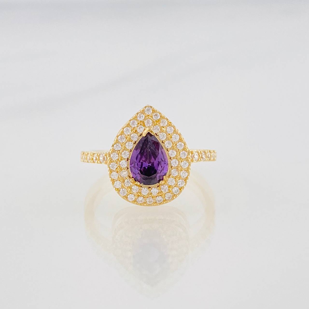 Tear Drop Ring 2.65g / T6 1/4 Yellow Gold 18K