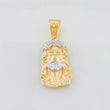 Pendant Face of Christ 3.35g / 1 1/4 in Two-Tone Yellow White 18K Gold
