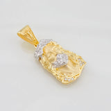 Pendant Face of Christ 3.35g / 1 1/4 in Two-Tone Yellow White 18K Gold