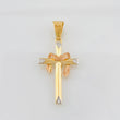 Pendant Cross 2.1g / 1 1/2 in Three Golds 18K