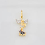 Pendant Archangel Saint Michael 1.05g / 3/4 in Three Golds 18K