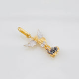Pendant Archangel Saint Michael 1.05g / 3/4 in Three Golds 18K