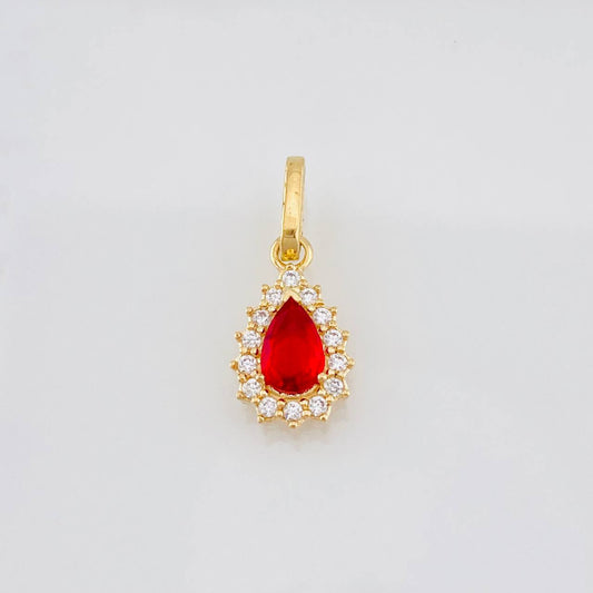 Dije Lagrima 1.1g / 3/4 in Oro Amarillo 18K