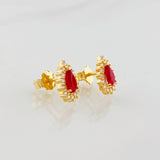 Stud Earrings Tear 2.35g / in / 8.04mm Yellow Gold 18K