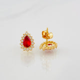 Stud Earrings Tear 2.35g / in / 8.04mm Yellow Gold 18K