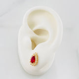 Stud Earrings Tear 2.35g / in / 8.04mm Yellow Gold 18K