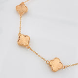 Pulso Modulable Aro Seguido Trebol 6.9g / 8 1/4 in - in / 1mm Oro Rosa 18K