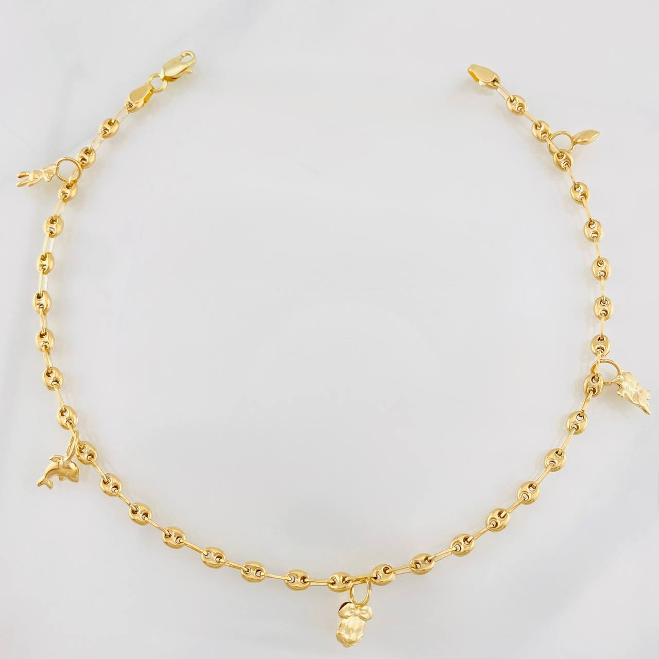 Tobillera GC 4.2g / 10 1/4 in / 3.25mm Oro Amarillo 18K