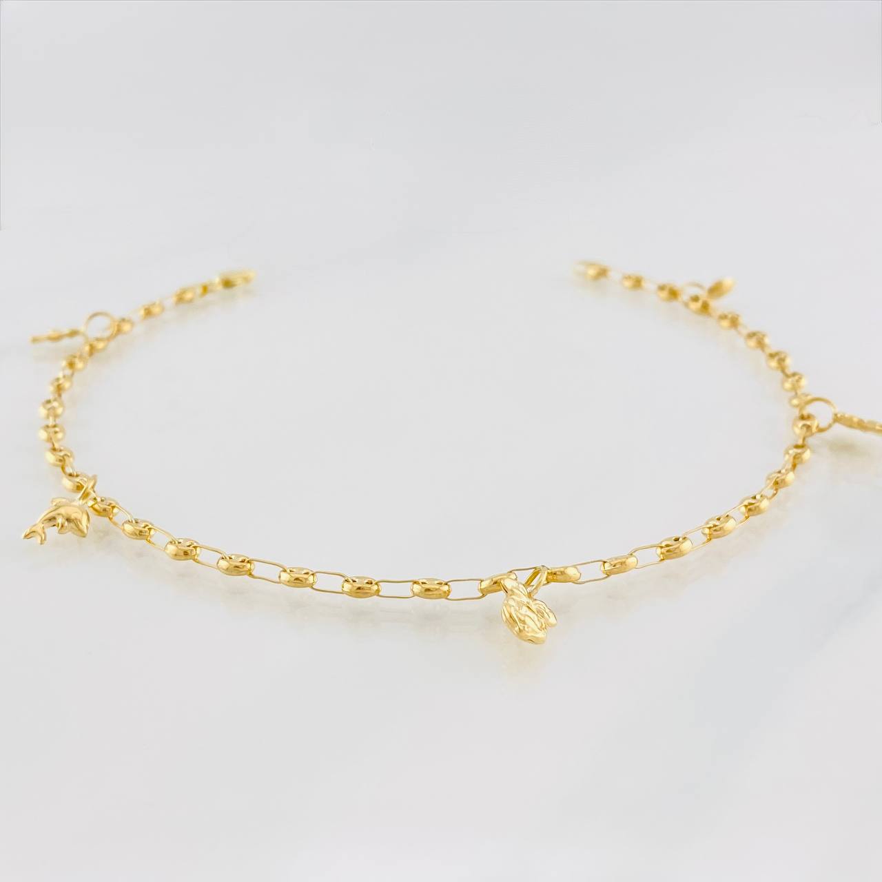 Tobillera GC 4.3g / 10 1/2 in / 3.35mm Oro Amarillo 18K