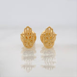 Stud Earrings Hamsa Hand 0.7g / in / 5.04mm Yellow Gold 18K