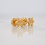 Stud Earrings Star of David 0.65g / in / 4.95mm Yellow Gold 18K