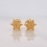 Stud Earrings Star of David 0.65g / in / 4.95mm Yellow Gold 18K