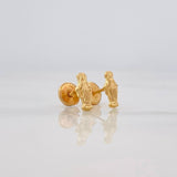Stud Earrings Virgen Milagrosa 0.55g / in / 3.97mm Yellow Gold 18K