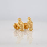 Stud Earrings Virgen Milagrosa 0.65g / in / 4.98mm Yellow Gold 18K