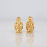 Stud Earrings Virgen Milagrosa 0.65g / in / 4.98mm Yellow Gold 18K