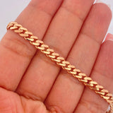 Pulso Cubana Monaco 6.45gr / 7 1/4 in / 5mm Dos Oros Blanco Rosa +4 18K $