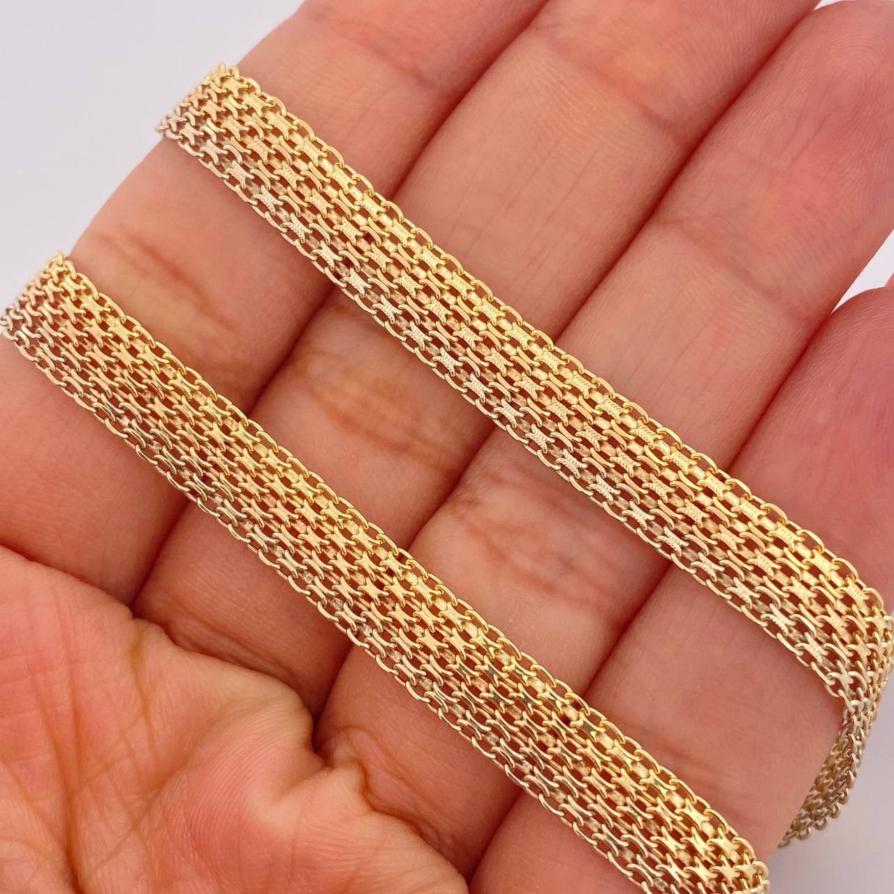 Cadena China 23.1gr / 24 in / 7mm Tres Oros +1 18K $