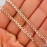 Cadena Veneciana 32gr / 27 3/4 in / 2.6mm Dos Oros Blanco Rosa +3 18K $
