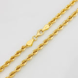 Rope Chain 7.05g / 24 in / 3.3mm 18K Yellow Gold