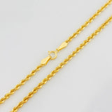 Rope Chain 3.6g / 24 in / 2.19mm 18K Yellow Gold