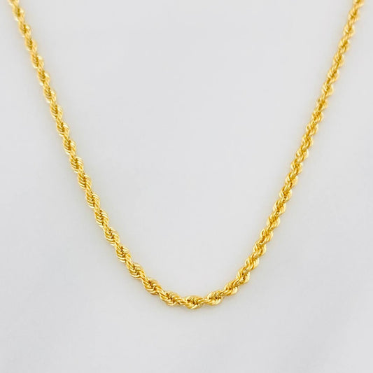 Rope Chain 1.75g / 20 in / 1.67mm 18K Yellow Gold