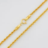 Rope Chain 1.65g / 20 in / 1.7mm Yellow Gold 18K