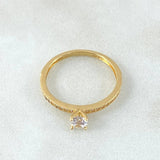 Dense Solitaire Ring 1.3gr / Size 5 3/4 / 18K Yellow Gold ©