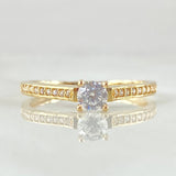 Anillo Solitario Cetro Tupido 1.65gr / T6 3/4 / Oro 18K ©