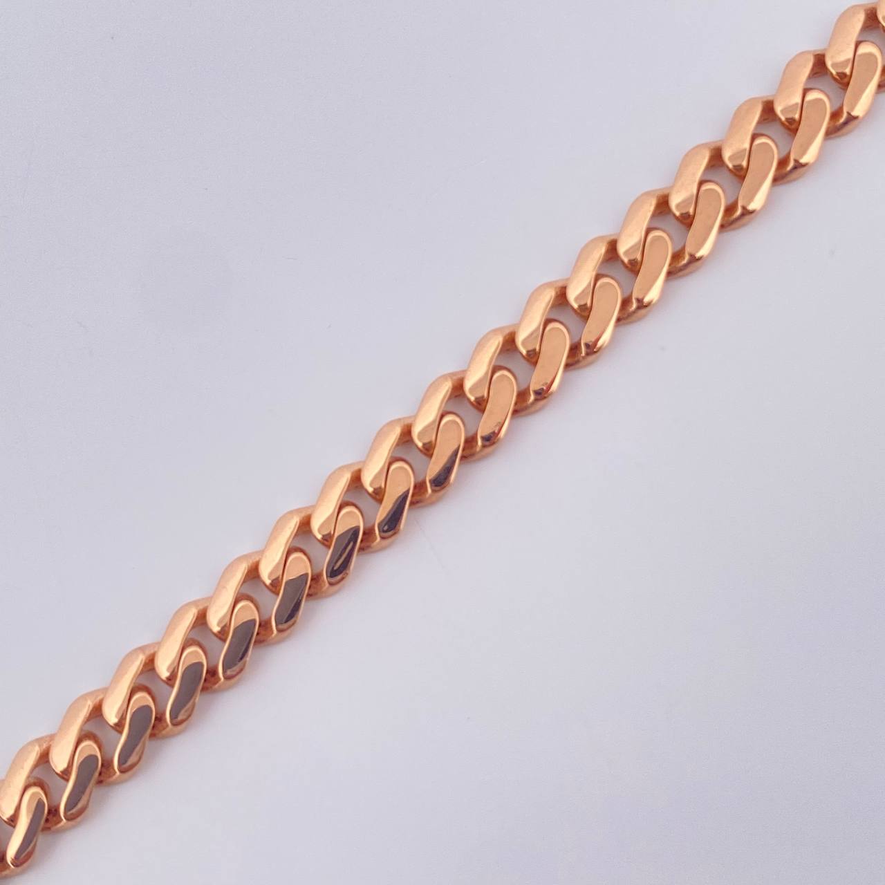 Pulso Cubana Monaco 6.45gr / 7 1/4 in / 5mm Dos Oros Blanco Rosa +4 18K $