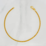 Pulso Franco 2gr / 7 3/4 in / 2mm Oro Amarillo +3 18K &