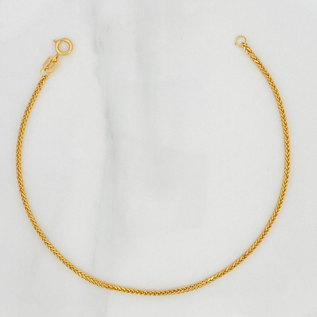 Pulso Franco 0.95gr / 7 1/2 in / 1.06mm Oro Amarillo +3 18K $