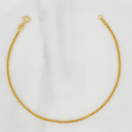 Pulso Franco 0.95gr / 7 1/2 in / 1.06mm Oro Amarillo +3 18K $