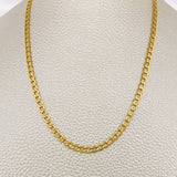 Cadena Cubana 4.7gr / 17 3/4 in / 3.28mm Oro Amarillo +1 18K $