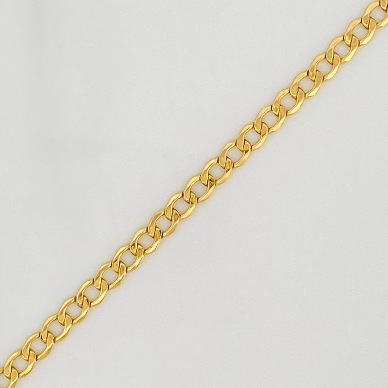Cadena Cubana 5.45gr / 21 3/4 in / 2.2mm Oro Amarillo +1 18K &