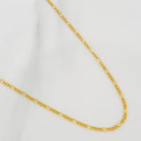Cadena Figaro 1.65gr / 21 3/4 in / 1.4mm Oro Amarillo +1 18K %