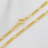 Cadena Figaro 3.1gr / 21 3/4 in / 2.3mm Oro Amarillo +1 18K %
